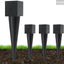 4 Pzas Anclajes poste cerca 4x4 pulg estacas metal negro