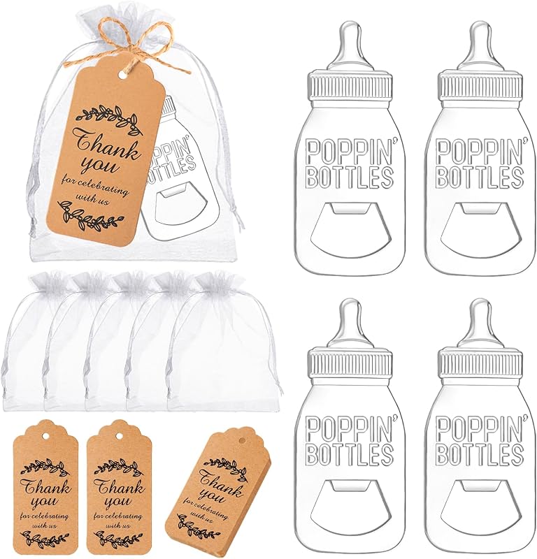 50 Pzas abrebotellas Poppin plateado con llaveros y