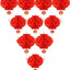 Faroles colgantes papel rojo 10 pzas 12pulg
