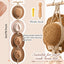 Colgador sombreros macramé boho para puerta trasera beige