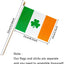 Bandera trébol Irlanda 5x8" set 12