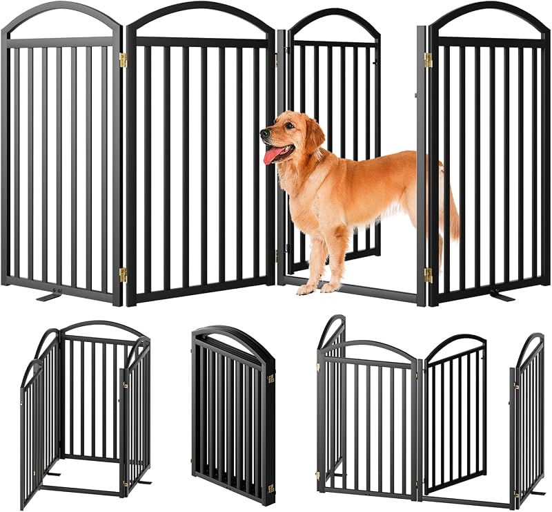 4 Paneles Valla Perros Metal Puerta 96" 36"