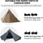 Tapa conexión lona impermeable para tienda campaña y toldo