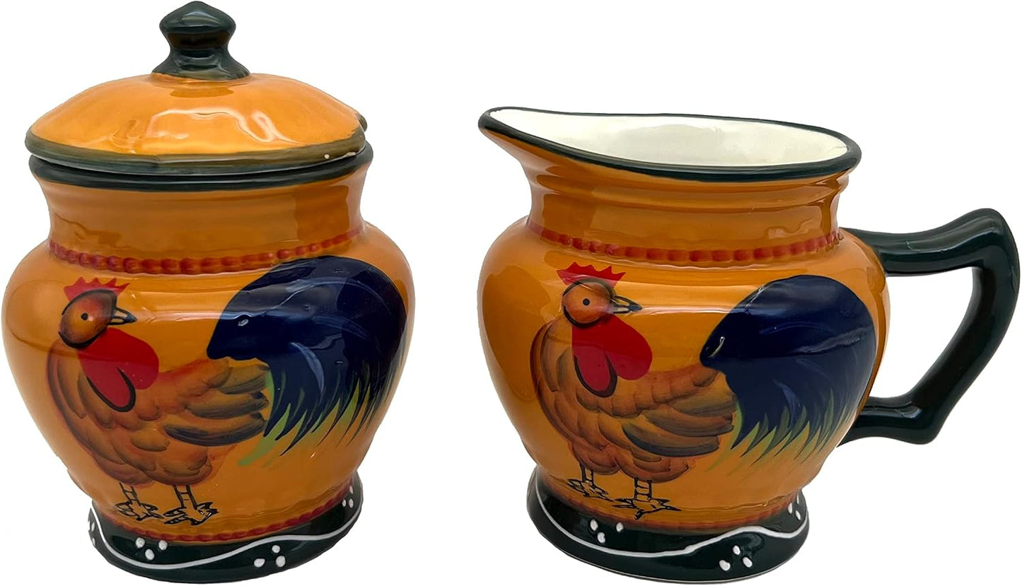 Set crema de gallo y azucarero