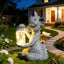 Estatua dragón bebé solar para jardín y hogar