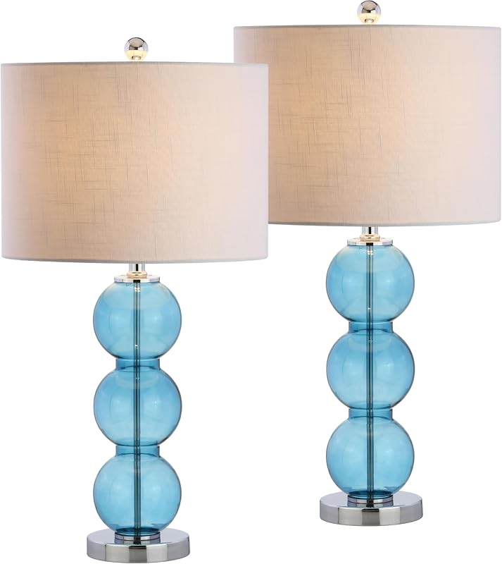 2 Pzas Lámpara Mesa Bella Vidrio Triple Esfera LED