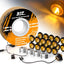 20 Luces LED señalización lateral 3/4" ámbar acero inox