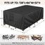 Fundas Oxford para muebles patio 138x86x32pulg negro