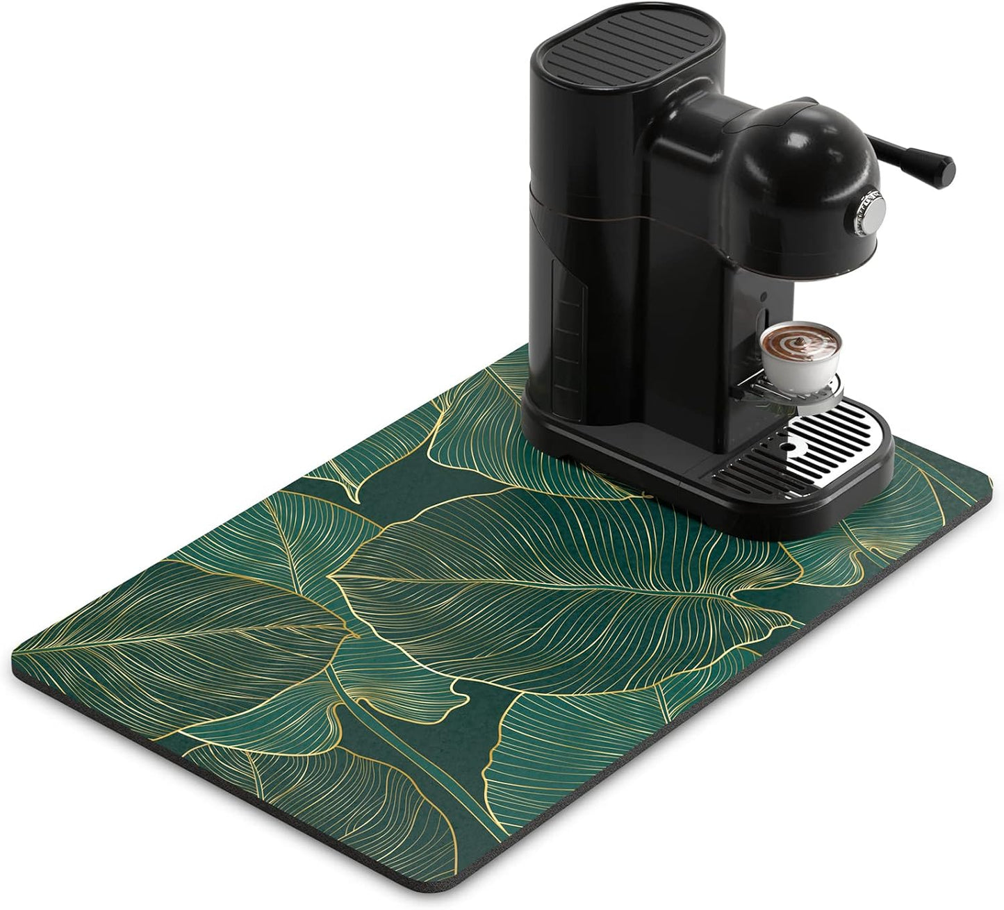 Tapete café 12x19pulg tema tropical con parte goma