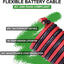 Cable batería 2 AWG 10ft rojo y negro OFC cobre puro