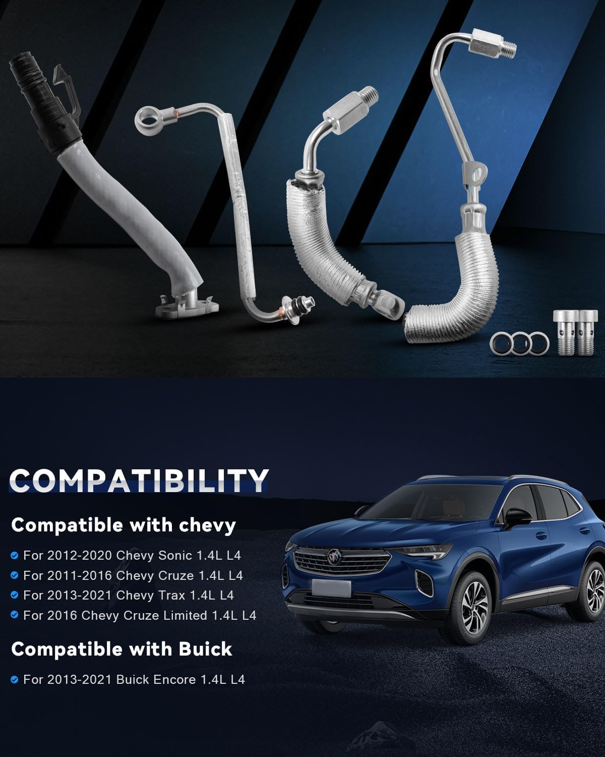 Kit tubo drenaje aceite 4pzas Chevy Cruze Trax