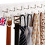 Organiz. cinturones metal madera sólida closet
