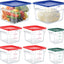 Set 8 Recipientes Cuadrados 6qt Polycarbonato con Tapa