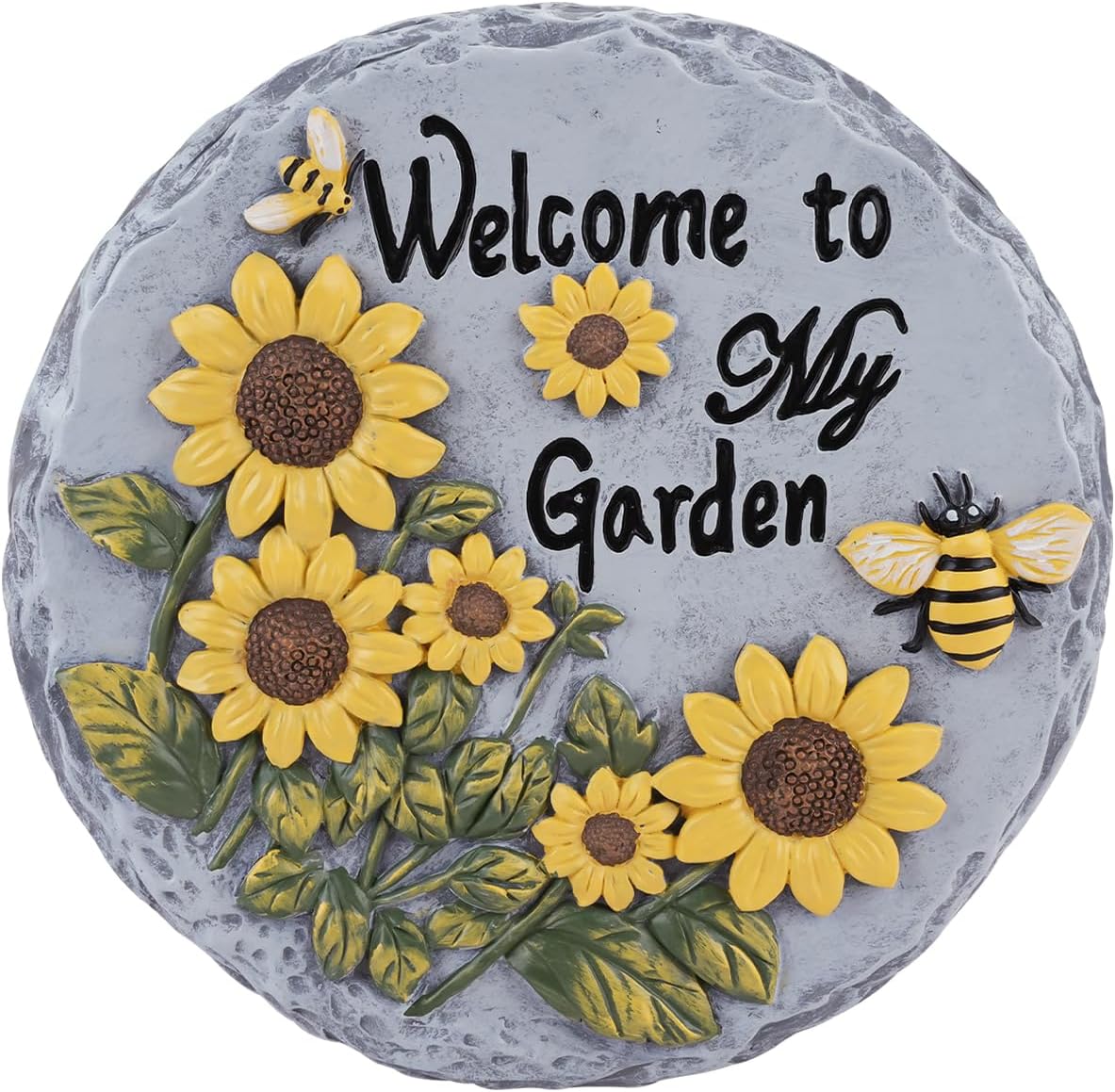 Piedras de abejas de girasol decorativas para jardín y hogar