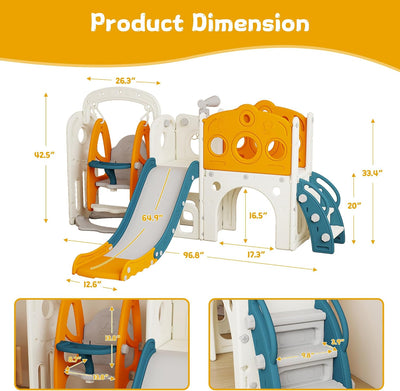 Set 9en1 Tobogán y Columpio para Niños 1-3 Años