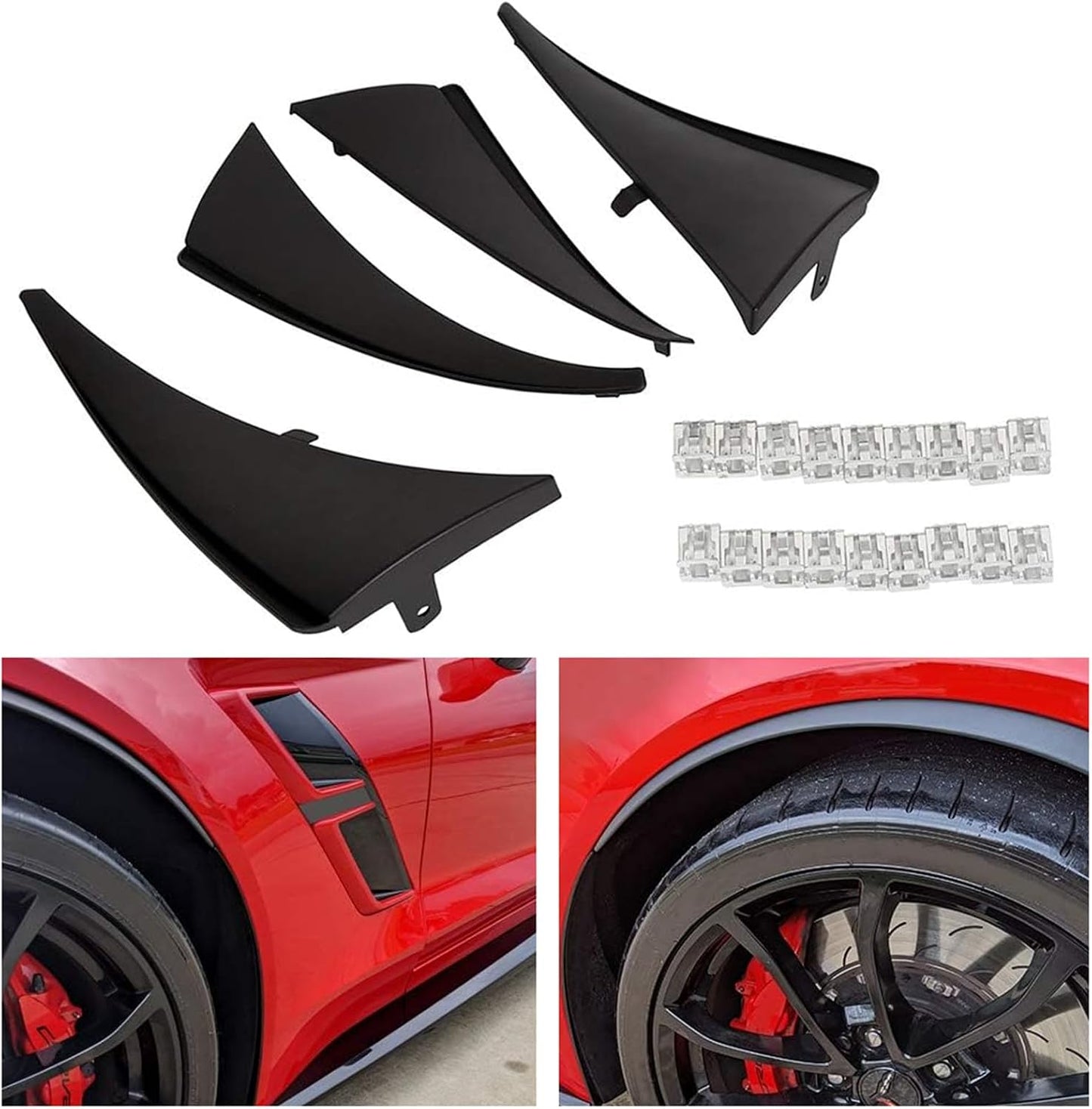 Set 4 protectores salpicaduras Chevy Corvette C7 14-19