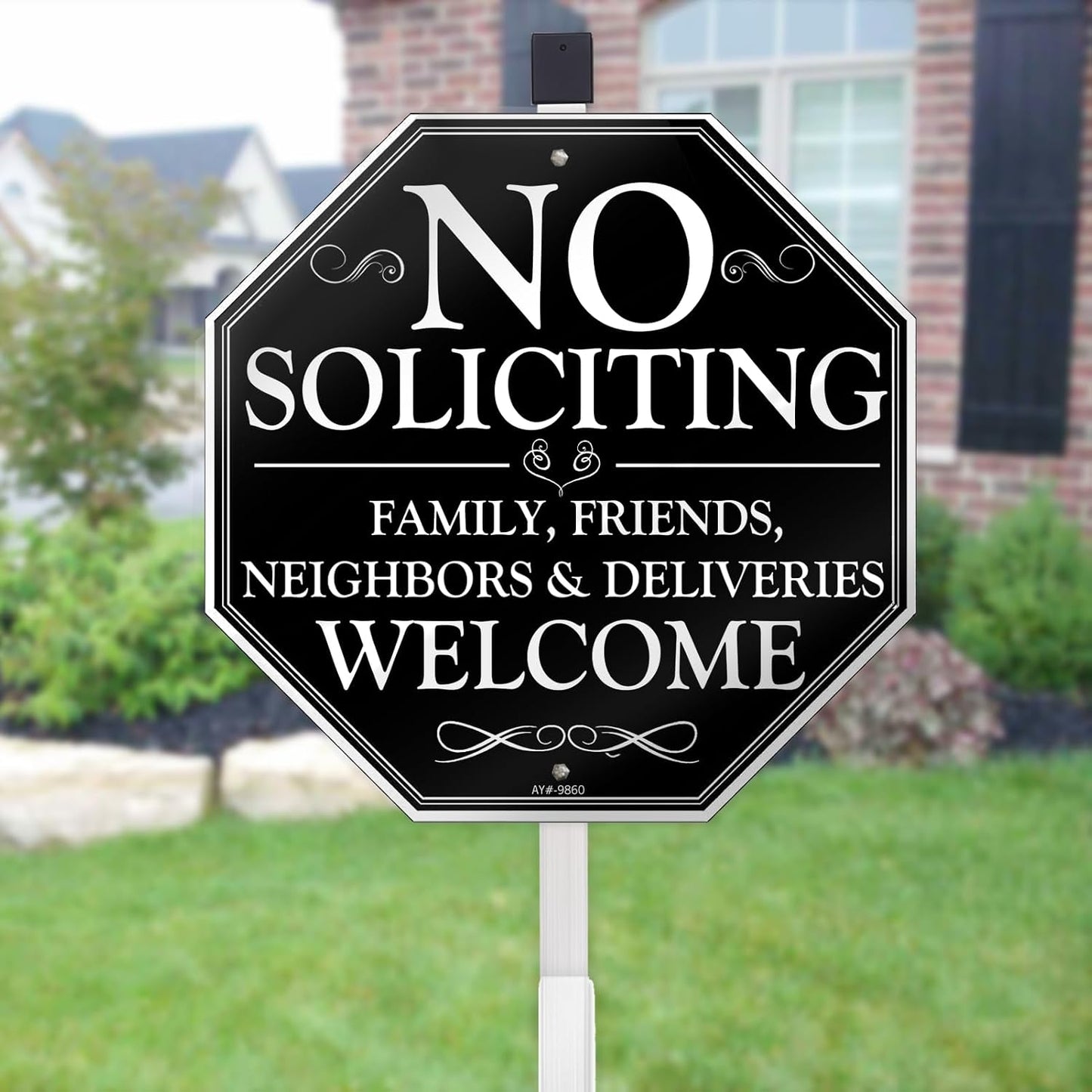Señal No Solicitantes 10x28 Aluminio Fácil Instalación