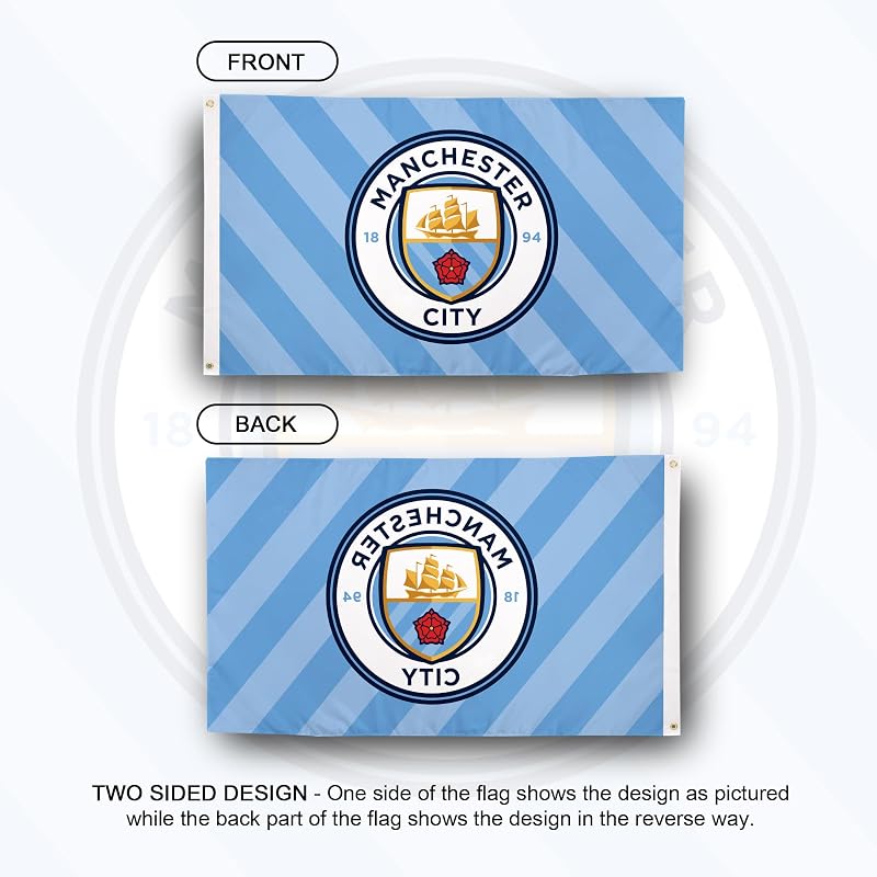 Bandera Manchester City FC 3x5ft interior exterior