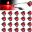 20 Luces LED Rojas Mini 3/4" Con Conector Para Camioneta