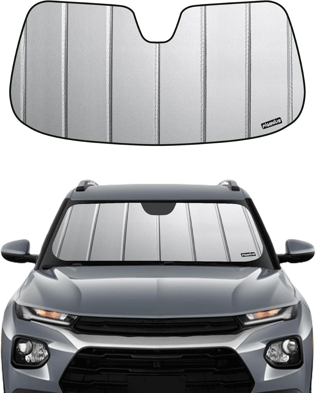 Parasol parabrisas Chevy Trailblazer 21-23 cuero gris