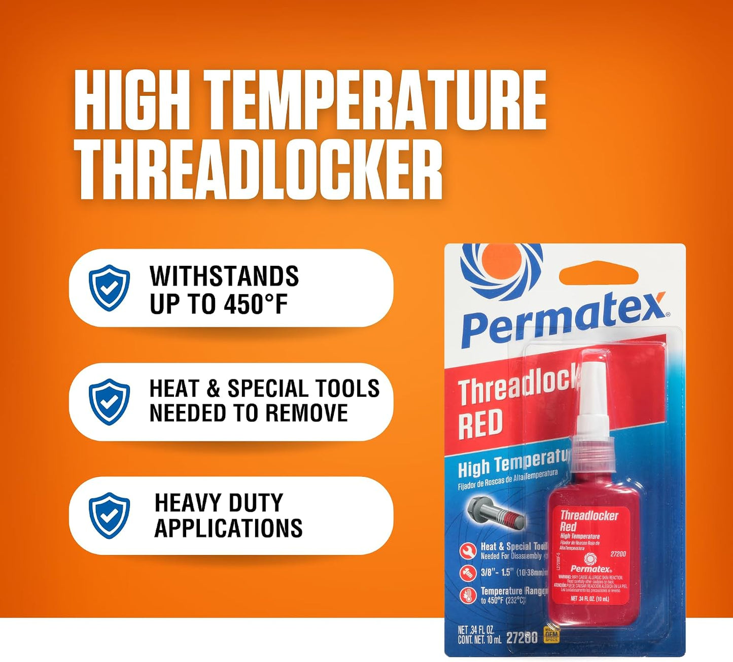 Retenedor roscas alta temperatura 10ml