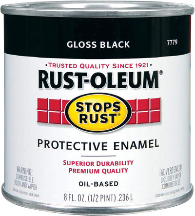 Pintura esmaltada protectora 1/2pinta brillante color negro