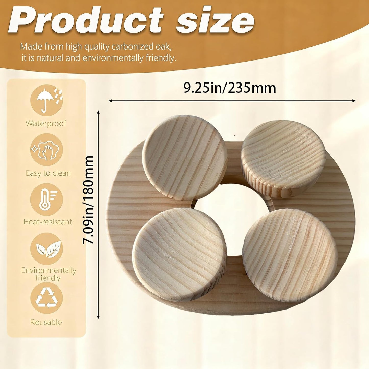 Reposacabezas madera sauna con disco giratorio