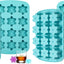 Molde cubos hielo copo nieve 2 pzas 12 rejillas silicona