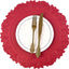 Set 4 Manteles Redondos Cuero Sintético 15pulg Impermeables