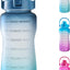 Botella agua sin BPA 64oz marcador motivacional fitness