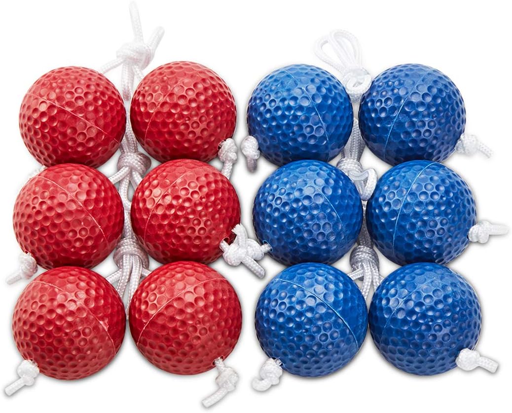 6 Pelotas Golf Repuesto Juego Escalera 3 Rojos 3 Azules