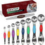 Set 9 cucharas medidoras acero inox apilables doble cara