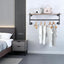 Perchero Tubo Pared Estante Madera 36"