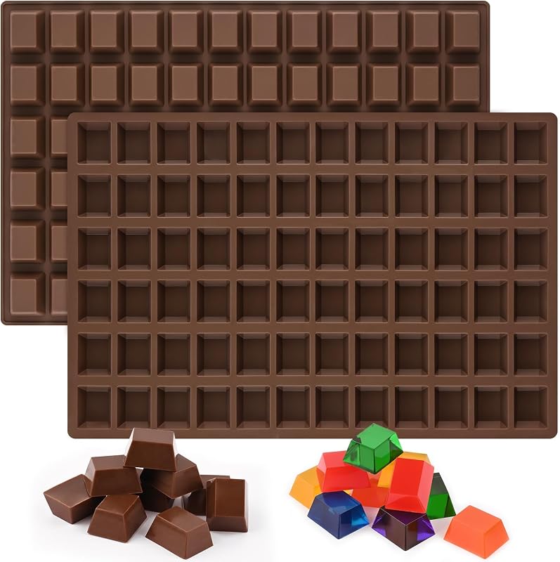 2 Moldes Silicona 72 Cavidades para Chocolate Dulces Gelatina