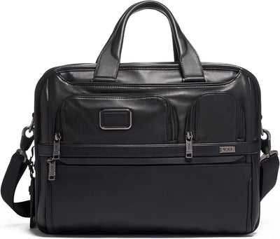 Bolso mano hombre cuero negro contemporáneo