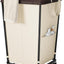 Cesto ropa 160L con ruedas 2 secciones beige