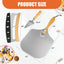 Pala pizza aluminio 12x14pulg mango madera plegable 3en1 acero inox