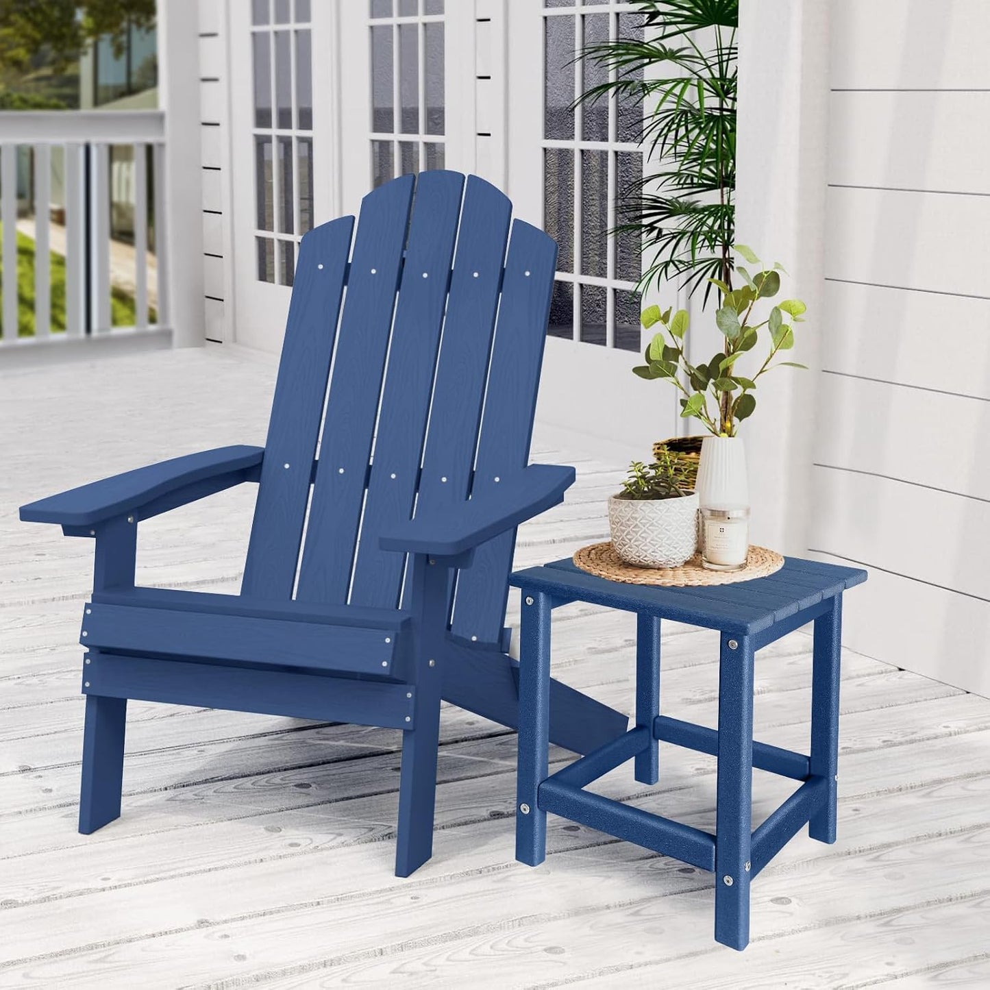 Mesa auxiliar exterior Adirondack HDPE resistente