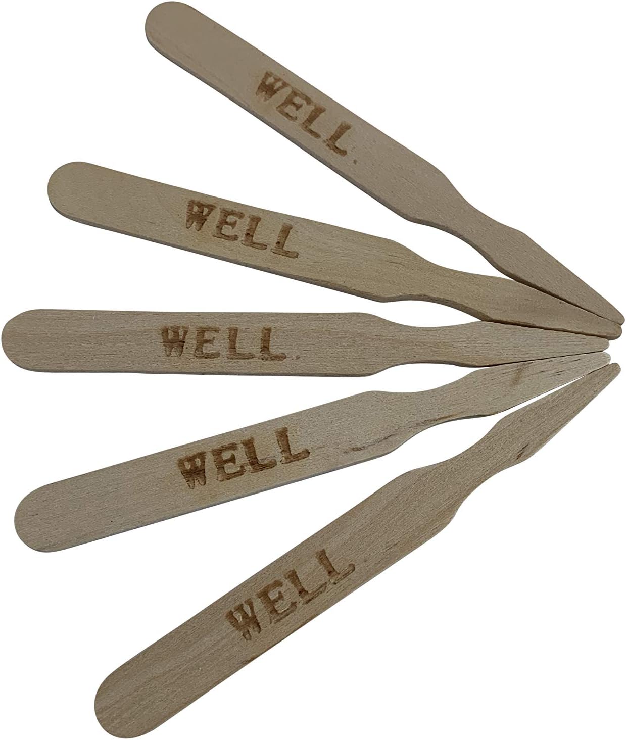 500 Marcadores Carne Madera Abedul 3.5" Estampado Calor