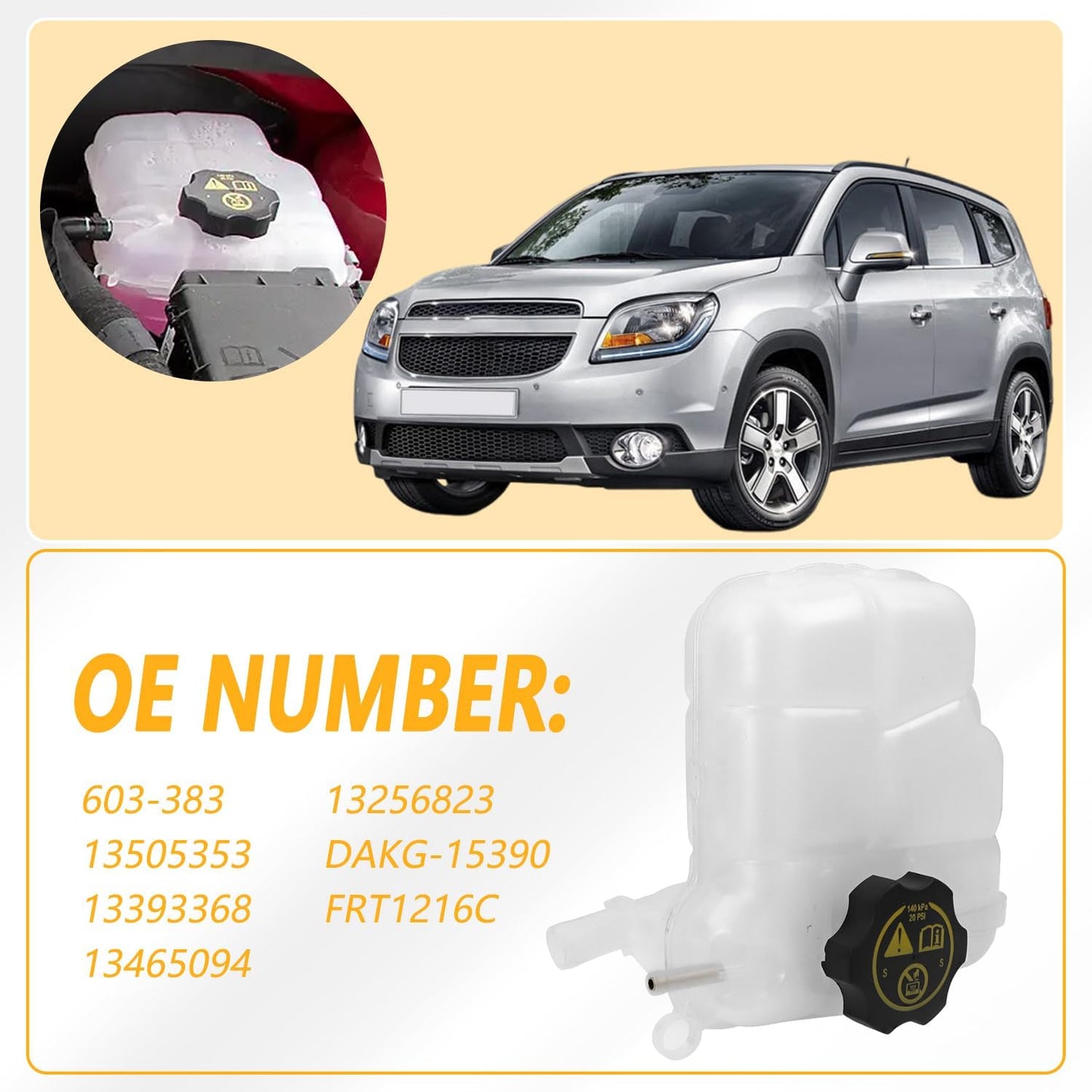 Tanque refrigerante comp Chevy Cruze Orlando Buick Cascada