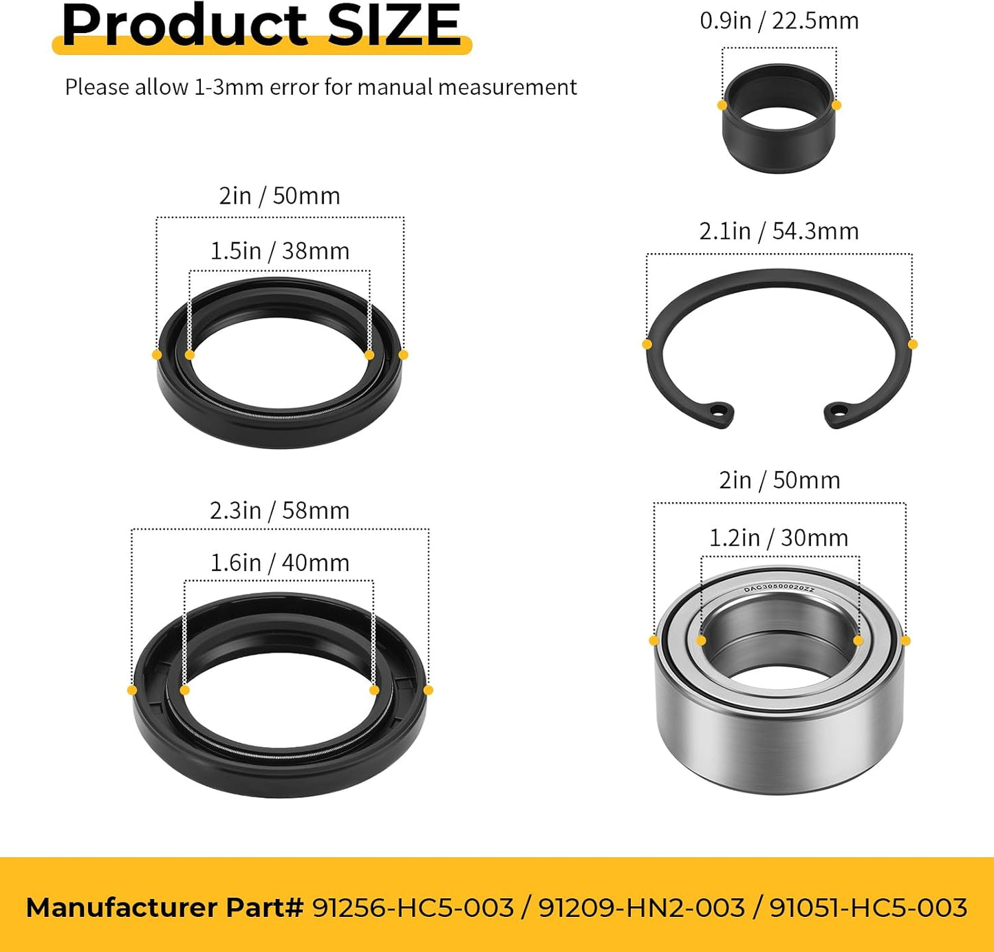 Kits rodamientos rueda delantera Honda FourTrax 300-420