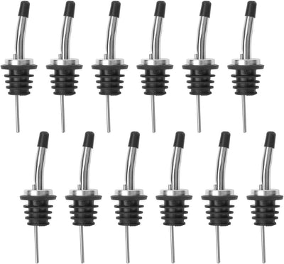 Vertedor acero inox boquilla cónica tapa goma set 12 plateado