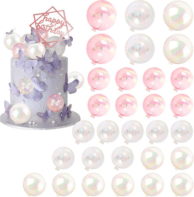 31 Pzas Mini Bolas Coloridas Decoración Tarta Flores Secas