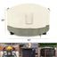 Cubierta hoguera 600D impermeable redonda 40x20 beige