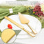 Juego corte pastel 13pulg dorado con cuchillo servidor ondulado