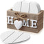 6 Pzas Posavasos Madera Corazón Soporte Decoración