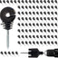 100 Aisladores Eléctricos Autorroscantes Negro
