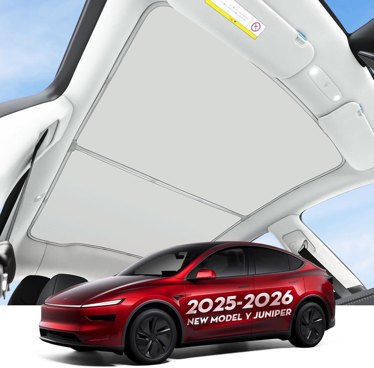 Parasol techo Tesla Model Y Juniper 2026 16 clips