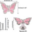 2 Pomas Cristal Mariposa Rosa para Tocador Cocina Baño