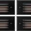 Luz LED 12V 3W superficie rejilla horizontal IP65 escalones